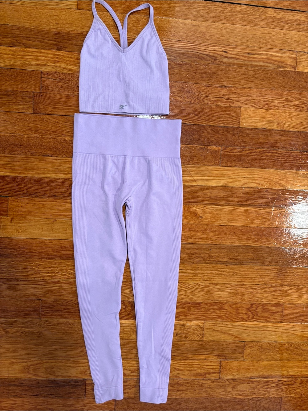 Set active sculptflex lilac set XS longline top/ S leggings